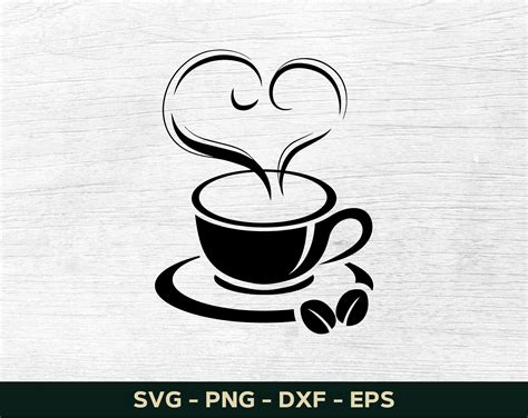 Mug Svg Mug With Heart Steam Svg Coffee Svg Coffee Mug Svg Etsy