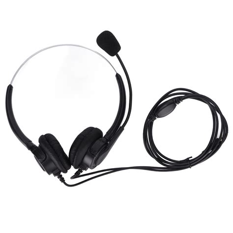 Call Center Headset 3 5mm Computer Phone Headset With Microphone For Web Seminars Office Call