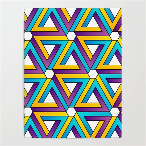 The Penrose triangle optical illusion Poster by Shawlin | Society6