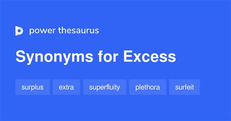 Excess synonyms - 2 719 Words and Phrases for Excess