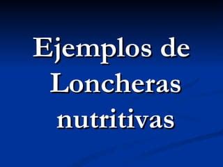 Lonchera Nutritiva PPT