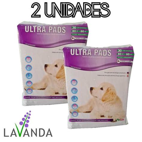 Tapete Higiênico Pet P Cães Ultra Pads Lavanda 80x60 60Un Kit