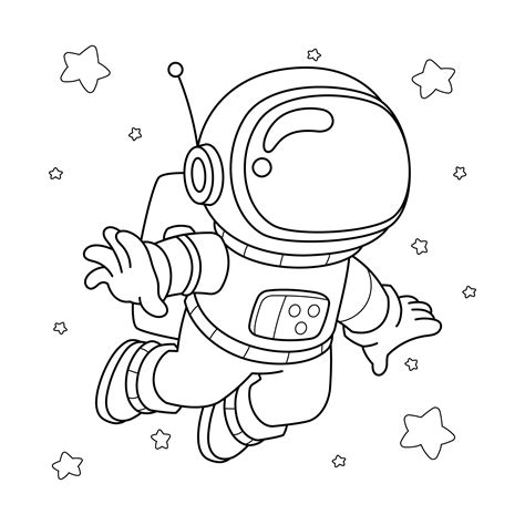 Astronauta Para Colorir E Imprimir - Desenhos de Astronautas para Imprimir e Colorir