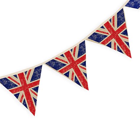 Union Jack Bunting Panel Linen Look Craft Fabric