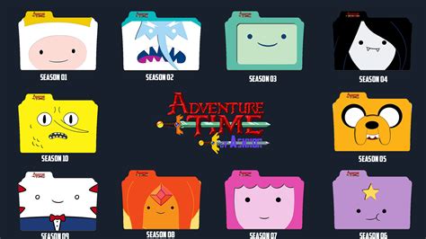 Adventure Time Seasons 1 10 Folder Icons By Askndr On Deviantart