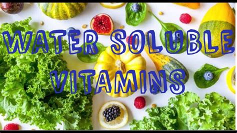 Water Soluble Vitamins Biochemistry RDA Functions Sources