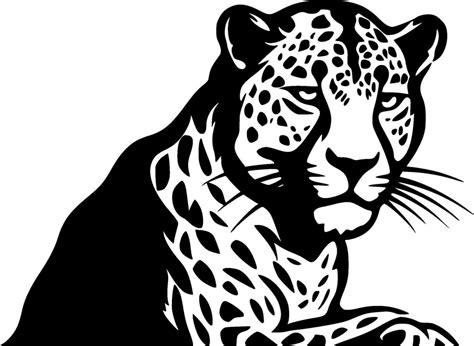 Leopard Minimalist And Simple Silhouette Vector Illustration