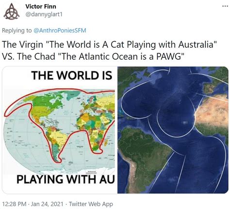 The Virgin The World Is A Cat Playing With Australia Vs The Chad