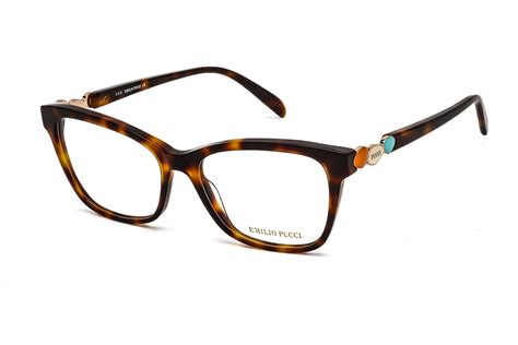 555721 Emilio Pucci Ep5150 Eyeglasses Dark Havana Clear Demo Lens