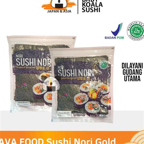 Jual Java Super Food Nori Sushi Gold Lembar Halal Seaweed Rumput