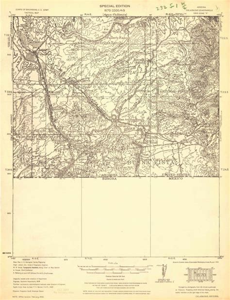 Nogales Arizona 1933 1933 Usgs Old Topo Map Reprint 15x15 Az Quad