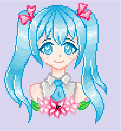 Hatsune Miku Pixel Art by Vocaloid-Bunni on DeviantArt