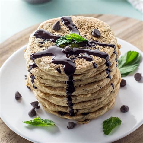 Mint Chocolate Chip Pancakes Wee Little Vegans