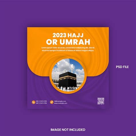 Premium PSD | A poster for the year 2023 hajj or umrah