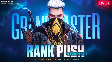 Grandmaster Live Rank Push Free Fire Telugu Munna Bhai Is Live