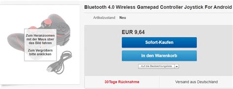 A Generic Bluetooth Gamepad for under 10€, which can be connected ...