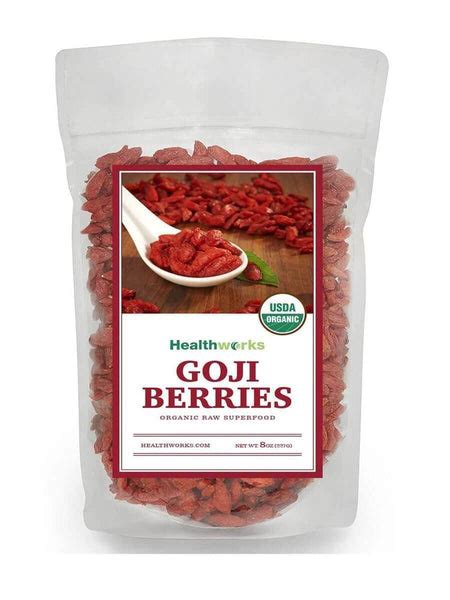 Healthworks Goji Berries Raw Organic Sun Dried