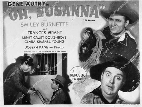 ad slick Gene Autry Smiley Burnette film Oh Susanna 2120-01 – ABCDVDVIDEO