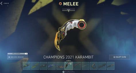 EU 104 SKINS IMMORTAL 3 CHAMPIONS BUNDLE Champions Karambit