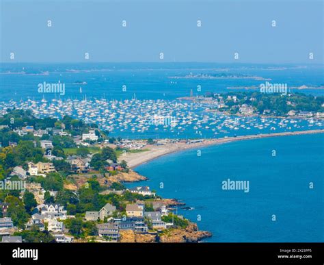 marblehead neck  ocean avenue aerial view  marblehead harbor