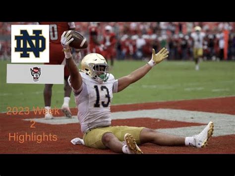 Notre Dame Vs Nc State Highlights College Football Week