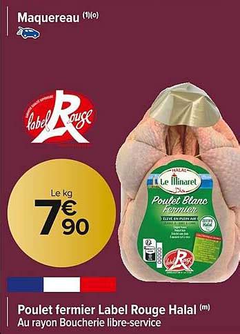 Promo Poulet Fermier Label Rouge Halal Chez Carrefour Market