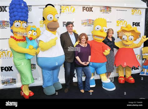 Yeardley Smith Nancy Cartwright Al Jean At The 500th Episode Party