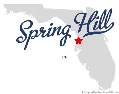Map of Spring Hill, Hernando County, FL, Florida