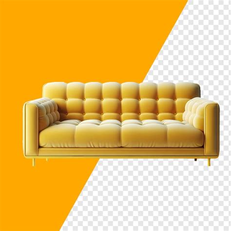 Premium PSD Yellow Sofa Psd