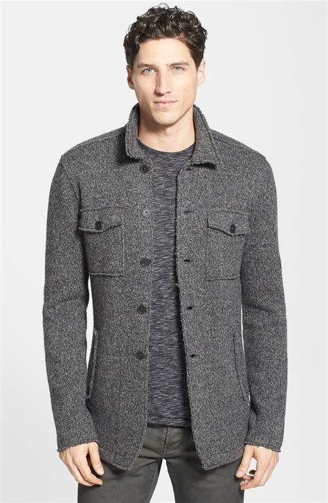 John Varvatos Star Usa Raw Edge Knit Sweater Jacket Nordstrom