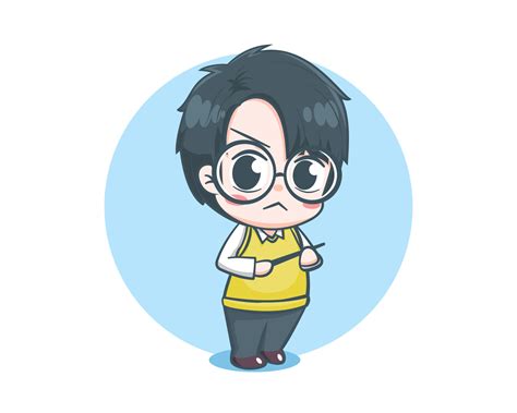 Cute teacher cartoon character 4235240 Vector Art at Vecteezy