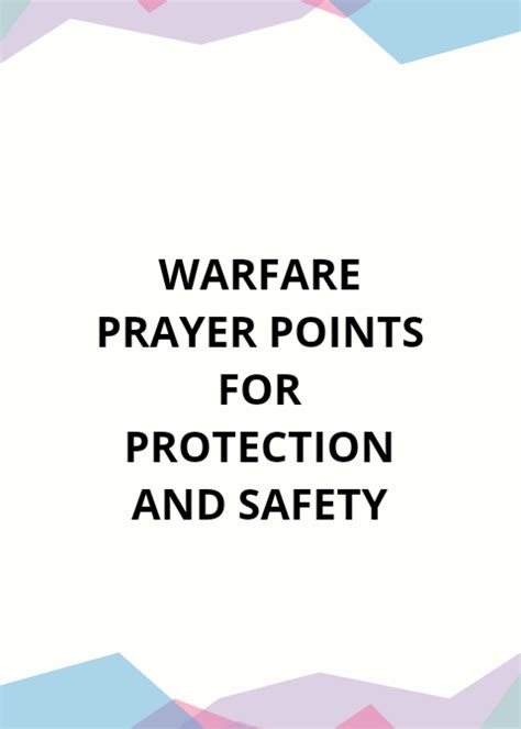 20 Warfare Prayer Points for Protection and Safety | PRAYER POINTS