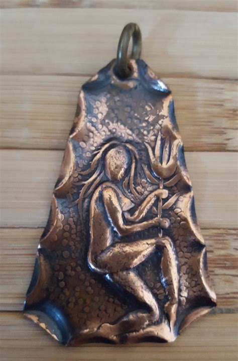 Copper Pendant Tribal Pendant Naked Lady Hammered Copper 1970s Pendant Erotica Etsy