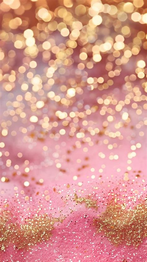 Pink and Gold Glitter Background Design Stock Illustration ...