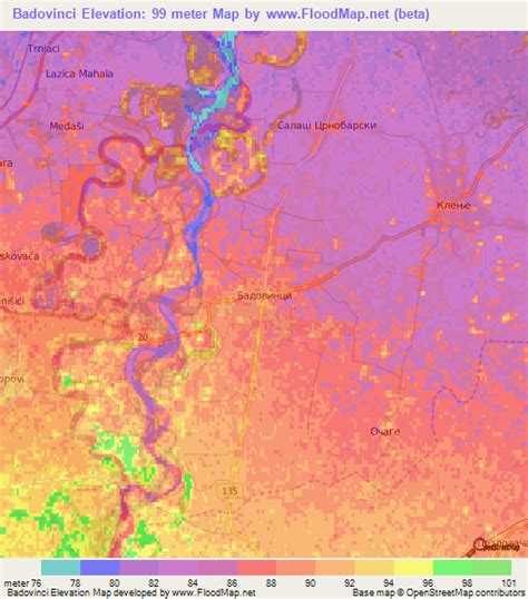 Elevation Of Badovinciserbia Elevation Map Topography Contour