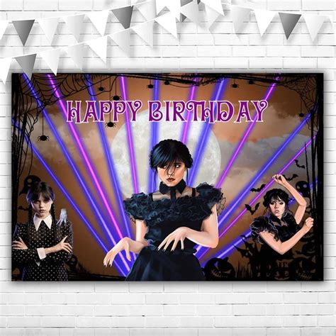 Buy Abine Wednesday Addams Backdrop Birthday Dancing Queen Wednesday