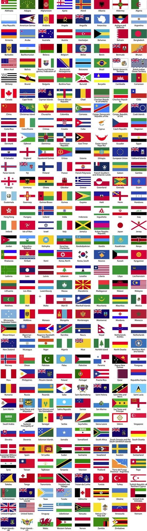 Flags Of The World Sorted Alphabetically Eps Vector Uidownload