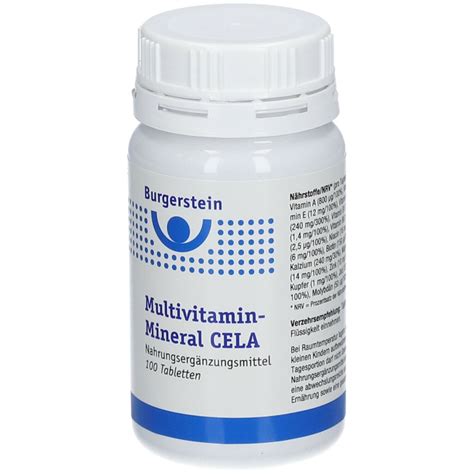 Burgerstein Multivitamin Mineral Cela St Shop Apotheke