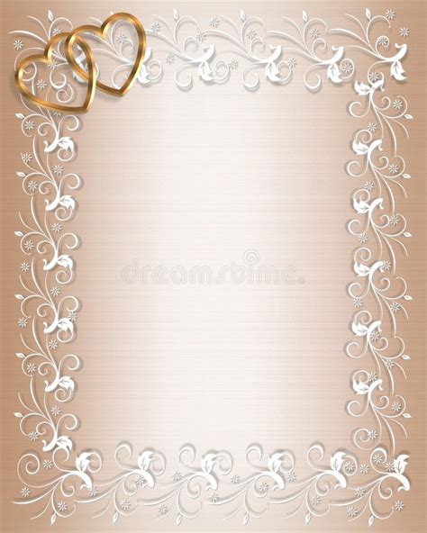 Wedding Invitation Border Satin Royalty Free Illustration Wedding