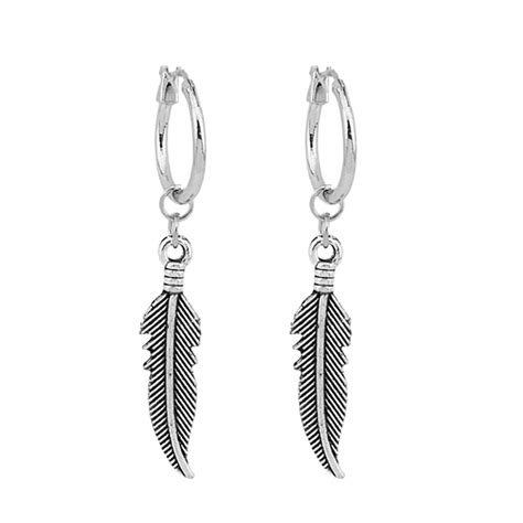 Boucle D Oreille Plume Homme Bijoux Homme Tendance