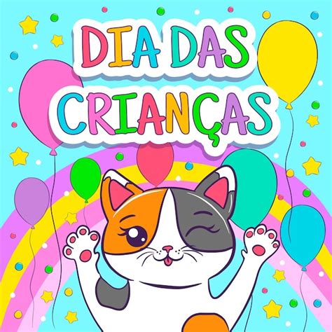 Feliz D A Del Ni O En Brasil Bandera De Vector De Dibujos Animados De