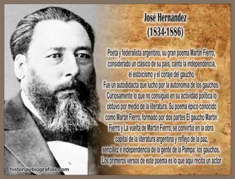 Biografia De Jos Hern Ndez Poeta Autor De Mart N Fierro