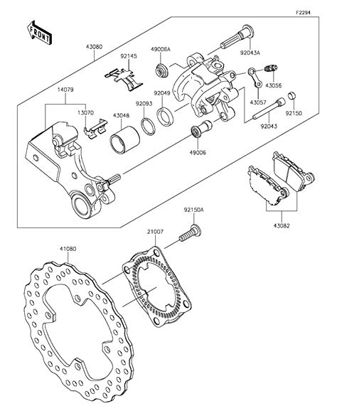 Frein Arriere Pour Ninja Zx R Abs Zx Kff Noir Esprit Kawasaki