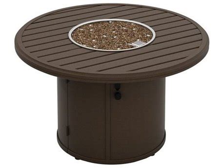 Ebel Antibes Bellino Aluminum Round Fire Pit Table With Lid Ebl