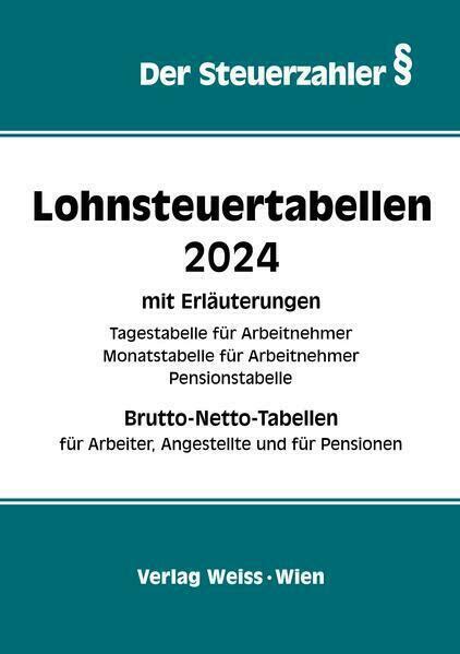 LOHNSTEUERTABELLEN 2024 Mit Brutto Nettotabellen Faltershop At