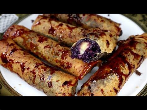 Turon Ube Na Malagkit With Cheese Pang Negosyo Youtube