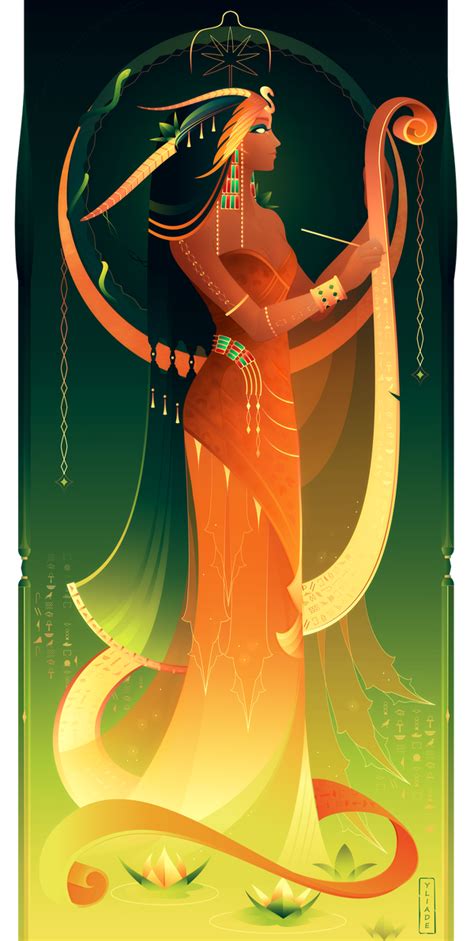 Seshat Egyptian Gods By Yliade On