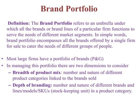 Brand Portfolio Ppt