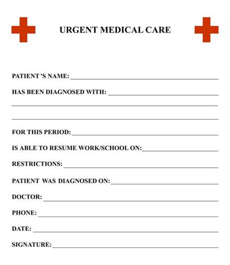 4 Types Best 8 PDF Urgent Care Doctors Note Templates WPS PDF Blog