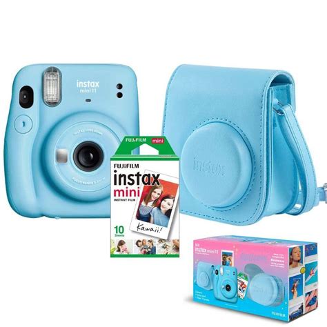 Kit Camera Fujifilm Instax Mini Azul Foto Pack Black Friday